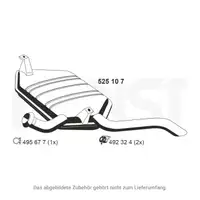 ERNST 525107 Endschalld&auml;mpfer Auspuff Endtopf f&uuml;r RENAULT Laguna 2 1.6/1.8 16V 1.9 dCi