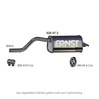 ERNST 520072 Endschalld&auml;mpfer f&uuml;r RENAULT Twingo 2 1.2 / 16V 58/75/76 PS 8200500948