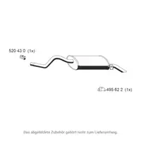 ERNST 522069 Endschalld&auml;mpfer Auspuff Endtopf f&uuml;r RENAULT Clio 2 1.2 / 16V 1.4 58/75 PS