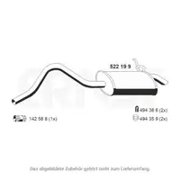 ERNST 522199 Endschalld&auml;mpfer Auspuff Endtopf f&uuml;r RENAULT Kangoo / Rapid 1.2 1.4 1.6 1.9D