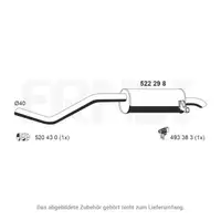 ERNST 522298 Endschalld&auml;mpfer Auspuff f&uuml;r RENAULT Grand / Modus 1.2 1.6 65/75/78/88/112 PS
