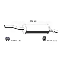 ERNST 536011 Endschalld&auml;mpfer f&uuml;r DACIA Logan MCV (KS_) 1.4 1.6 75/87 PS 6001549415