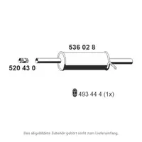 ERNST 536028 Endschalld&auml;mpfer Auspuff f&uuml;r DACIA Logan (LS_) 1.4 1.6 75/87 PS 6001547676
