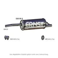 ERNST 536066 Endschalld&auml;mpfer f&uuml;r DACIA Sandero BS 1.2 16V 1.4 1.6 bis 10.2012 200100277R