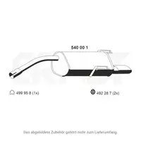 ERNST 540001 Endschalld&auml;mpfer Auspuff Endtopf f&uuml;r ALFA ROMEO 156 (932_) 2.0 JTS 2.5 V6 24V