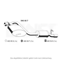 ERNST 540087 Endschalld&auml;mpfer f&uuml;r ALFA ROMEO GTV Spider (916_) 1.8/2.0 JTS 2.0/3.0 V6