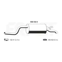 ERNST 550000 Endschalld&auml;mpfer Auspuff f&uuml;r FIAT Punto (188_) 1.2 / 16V 60/80 PS bis 04.2007
