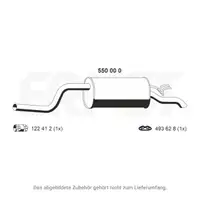 ERNST 550000 Endschalld&auml;mpfer Auspuff f&uuml;r FIAT Punto (188_) 1.2 / 16V 60/80 PS bis 04.2007