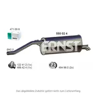 ERNST 550024 Endschalld&auml;mpfer Auspuff f&uuml;r FIAT Grande / Punto / Evo (199_) 1.4 77/78 PS