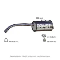 ERNST 550031 Endschalld&auml;mpfer f&uuml;r FIAT 500 312 Panda 169 FORD Ka RU8 1.1 1.2 bis 04.2012