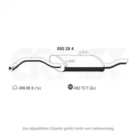 ERNST 550284 Endschalld&auml;mpfer f&uuml;r PSA Evasion 806 FIAT Ulysse LANCIA Zeta 2.0 16V