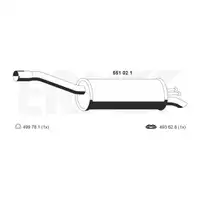 ERNST 551021 Endschalld&auml;mpfer Auspuff f&uuml;r FIAT Doblo (119_, 223_) 1.2 65 PS bis 12.2005