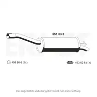 ERNST 551038 Endschalld&auml;mpfer Auspuff f&uuml;r FIAT Doblo (119_, 223_) 1.6 16V 1.9D bis 12.2005