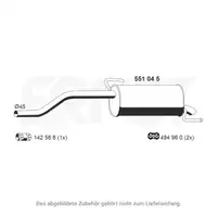 ERNST 551045 Endschalld&auml;mpfer f&uuml;r FIAT Grande Punto (199_) 1.4 16V bis 11.2008 51788835