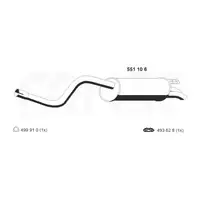 ERNST 551106 Endschalld&auml;mpfer f&uuml;r FIAT Idea 350 Punto 188 LANCIA Musa Ypsilon 1.3 D/JTD