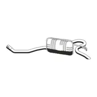 ERNST 551120 Endschalld&auml;mpfer Auspuff f&uuml;r FIAT Punto (176_) 1.2 / 16V 1.6 58/60/73/86 PS