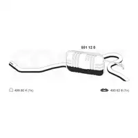 ERNST 551120 Endschalld&auml;mpfer Auspuff f&uuml;r FIAT Punto (176_) 1.2 / 16V 1.6 58/60/73/86 PS