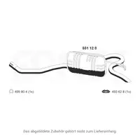 ERNST 551120 Endschalld&auml;mpfer Auspuff f&uuml;r FIAT Punto (176_) 1.2 / 16V 1.6 58/60/73/86 PS