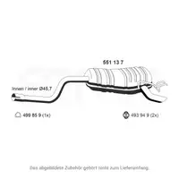 ERNST 551137 Endschalld&auml;mpfer Auspuff f&uuml;r FIAT Idea 350 Punto 188 LANCIA Musa Ypsilon 1.4