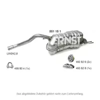 ERNST 551151 Endschalld&auml;mpfer Auspuff f&uuml;r FIAT Doblo (263_) OPEL Combo (X12) 1.4 95 PS