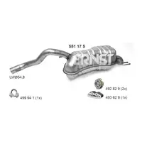 ERNST 551175 Endschalld&auml;mpfer Auspuff f&uuml;r FIAT Doblo (263) OPEL Combo (X12) 1.6D 90-135 PS