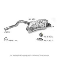 ERNST 551175 Endschalld&auml;mpfer Auspuff f&uuml;r FIAT Doblo (263) OPEL Combo (X12) 1.6D 90-135 PS
