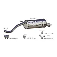 ERNST 645027 Endschalld&auml;mpfer Auspuff f&uuml;r VW Polo 4 SEAT Ibiza 3 1 + 2 1.4 6Q6253609AQ