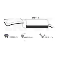 ERNST 645041 Endschalld&auml;mpfer f&uuml;r VW Polo 4 SEAT Ibiza 3 SKODA Fabia 1 1.4 16V / FSI