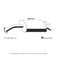 ERNST 646062 Endschalld&auml;mpfer Auspuff f&uuml;r HYUNDAI Matrix (FC) 1.6 1.8 1.5 CRDi 2873017000