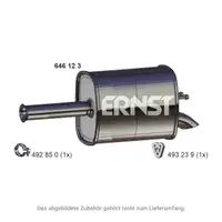 ERNST 646123 Endschalld&auml;mpfer Auspuff f&uuml;r HYUNDAI i10 (PA) 1.1 67/69 PS ab 07.2008