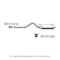 ERNST 642019 Endschalld&auml;mpfer Auspuff f&uuml;r VW Caddy 2 SEAT Inca 1.4i 1.6i 60/64/75 PS
