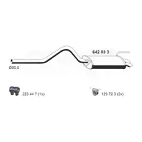 ERNST 642033 Endschalld&auml;mpfer Auspuff f&uuml;r VW Caddy 2 SEAT Inca 1.9 SDI 64 PS bis 06.2003
