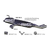 ERNST 642064 Endschalld&auml;mpfer Auspuff Endtopf f&uuml;r SEAT Altea 1.9 TDI 105 PS 5P0253609B