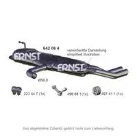 ERNST 642064 Endschalld&auml;mpfer Auspuff Endtopf f&uuml;r SEAT Altea 1.9 TDI 105 PS 5P0253609B