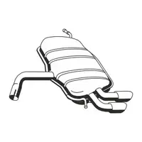 ERNST 642132 Endschalld&auml;mpfer Auspuff Endtopf f&uuml;r SKODA Yeti 1.6 TDI 105 PS 5L0253181G