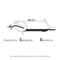 ERNST 650021 Endschalld&auml;mpfer Auspuff Endtopf f&uuml;r VOLVO S40 I V40 1.6 1.8 2.0 1.9 DI/TD