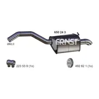 ERNST 650243 Endschalld&auml;mpfer Auspuff f&uuml;r FORD Mondeo 4 Galaxy S-Max WA6 1.6/2.0 TDCi