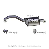 ERNST 650243 Endschalld&auml;mpfer Auspuff f&uuml;r FORD Mondeo 4 Galaxy S-Max WA6 1.6/2.0 TDCi