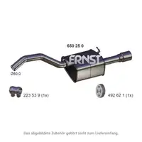 ERNST 650250 Endschalld&auml;mpfer Auspuff f&uuml;r VOLVO V70 III XC70 II 1.6/2.0/2.4D/D3/D4/D5