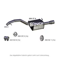 ERNST 650274 Endschalld&auml;mpfer Auspuff f&uuml;r VOLVO V70 III D3 D4 D5 136/163/185 PS 31336884