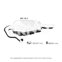 ERNST 651103 Endschalld&auml;mpfer Auspuff f&uuml;r VOLVO S80 II V70 III XC70 II 2.4D/D4/D5 rechts