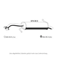ERNST 670050 Endschalld&auml;mpfer f&uuml;r MAZDA 323 F VI (BJ) 2.0 TD Premacy (CP) 1.9 2.0 / TD