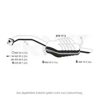 ERNST 670173 Endschalld&auml;mpfer Auspuff Entdopf f&uuml;r MAZDA 5 (CR) 2.0CD 110/143 PS