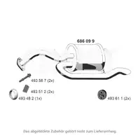 ERNST 686099 Endschalld&auml;mpfer Auspuff f&uuml;r TOYOTA Yaris (P13) 1.5 Hybrid 101 PS 17430-0M120