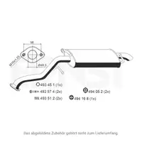 ERNST 687027 Endschalld&auml;mpfer Auspuff Endtopf f&uuml;r TOYOTA Corolla Verso 1.6 1.8 110/129 PS