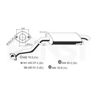 ERNST 687034 Endschalld&auml;mpfer Auspuff Endtopf f&uuml;r TOYOTA Corolla Verso 2.0 D-4D 177 PS