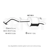 ERNST 687089 Endschalld&auml;mpfer Auspuff f&uuml;r TOYOTA Yaris (_P9_) 1.0 VVT-i 69 PS 17430-0Q020