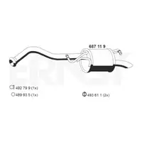 ERNST 687119 Endschalld&auml;mpfer Auspuff Endtopf f&uuml;r TOYOTA Yaris P9 1.4 D-4D 11.2005-11.2008