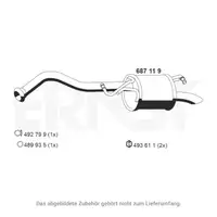 ERNST 687119 Endschalld&auml;mpfer Auspuff Endtopf f&uuml;r TOYOTA Yaris P9 1.4 D-4D 11.2005-11.2008