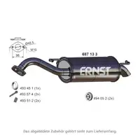 ERNST 687133 Endschalld&auml;mpfer Auspuff f&uuml;r TOYOTA Corolla E12 1.4/1.6 VVT-i 05.2004-09.2006
